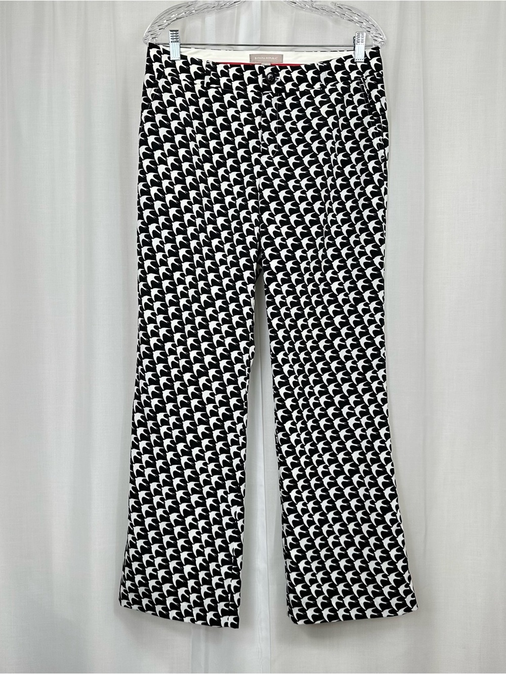 Banana Republic Martin Fit Pants Size 6 Novelty Swallow Bird Print Lined Trouser